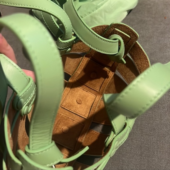 brand new bottega veneta the shell bag pistachio green leather - Picture 4 of 7